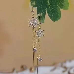 Gold Star Diamond Earing